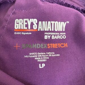 Grey's Anatomy Purple Spandex Stretch Bottoms